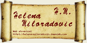 Helena Miloradović vizit kartica